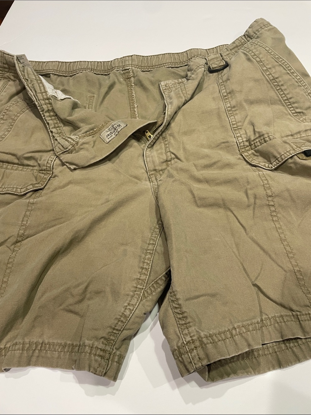 Wrangler Tan Cargo Shorts - Men's Utility Style
